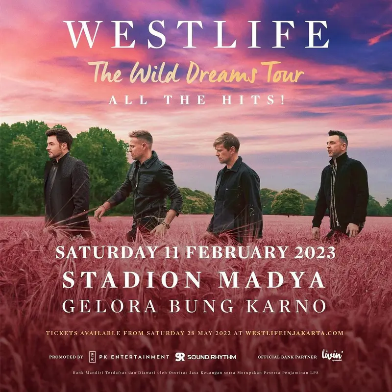 Westlife Konser di Jakarta. (Instagram/ pkentertainment.id)