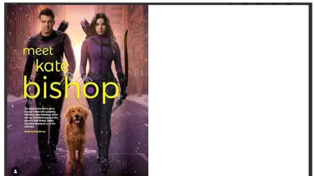 Hailee Steinfeld memerankan sosok Kate Bishop.