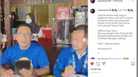 Ridwan Kamil, Bima Arya Sugiarto, dan Hengky Kurniawan menyantap ulat sagu di sela-sela kegiataan saat menghadiri PON XX Papua 2021 (instagram.com/ridwankamil)