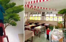 Keren Banget, Aksi Guru Kesenian Hias Ruang Kelas Ini Tuai Pujian Warganet