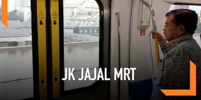 VIDEO: Wapres Jusuf Kalla Menjajal MRT Jakarta