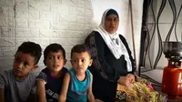 Hana' Mahmoud Nayem, 47 tahun, serta keluarganya. Nenek itu adalah salah satu warga Palestina yang tinggal di Gaza. Dok: ABC News