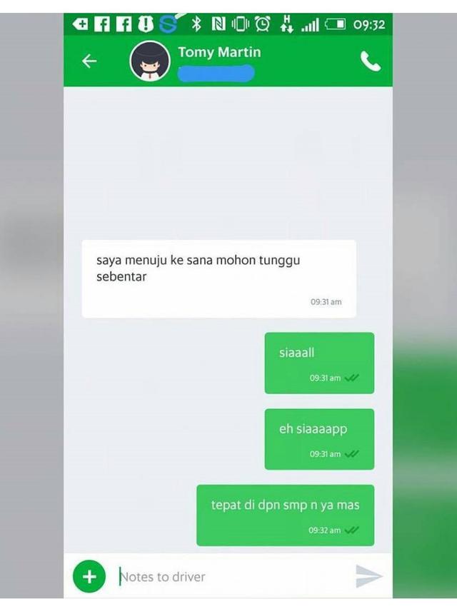 Chat Kocak Ojek Online Saat Disuruh Menunggu Ini Bikin Cengar- Cengir