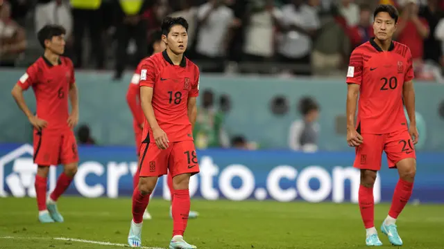 Foto: Raut Kekecewaan dan Kesedihan Pemain Korsel usai Dikalahkan Ghana di Piala Dunia 2022