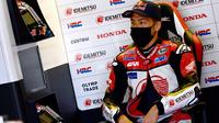 Takaaki Nakagami saat mengaspal di Sirkuit Jerez, Spanyol, beberapa waktu lalu. (JAVIER SORIANO / AFP)