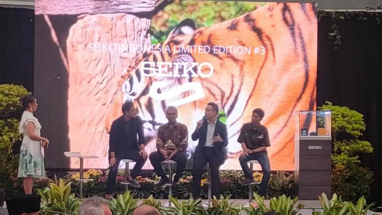 Terinspirasi Keindahan Alam Indonesia, Seiko Dukung Konservasi dan Pelestarian Harimau Sumatera. (Liputan6.com/Henry)