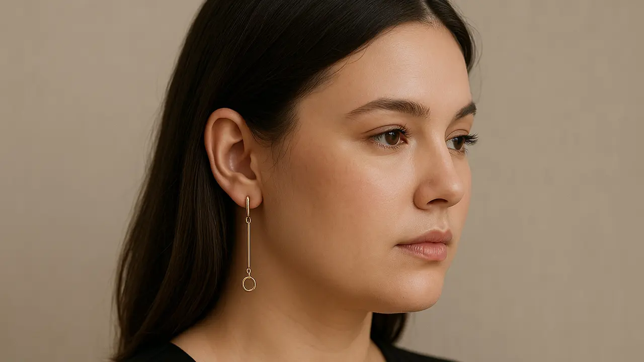 Pilihan Anting Emas Bulat Minimalis Modern/via AI