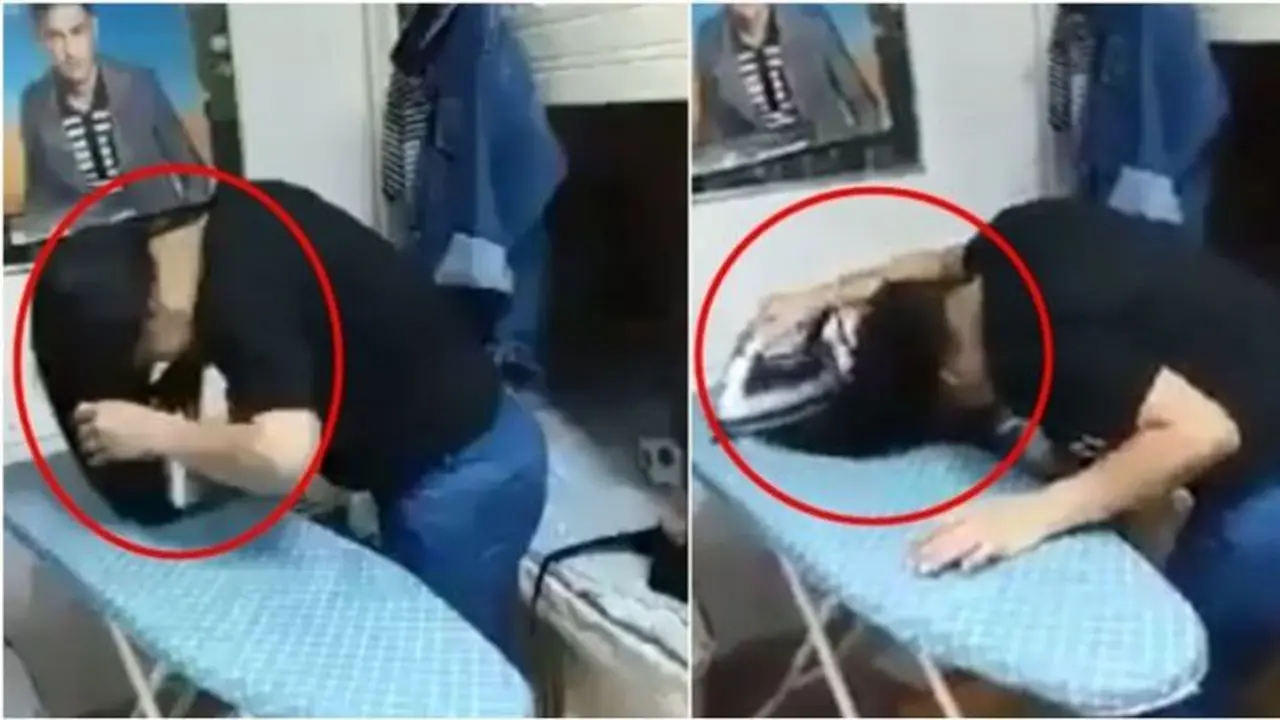wanita ini luruskan rambut dengan setrikaan (foto: brilio)