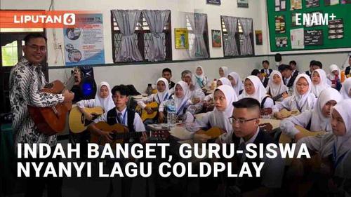 VIDEO: Viral Guru Musik Ajak Nyanyi Lagu Coldplay Satu Kelas
