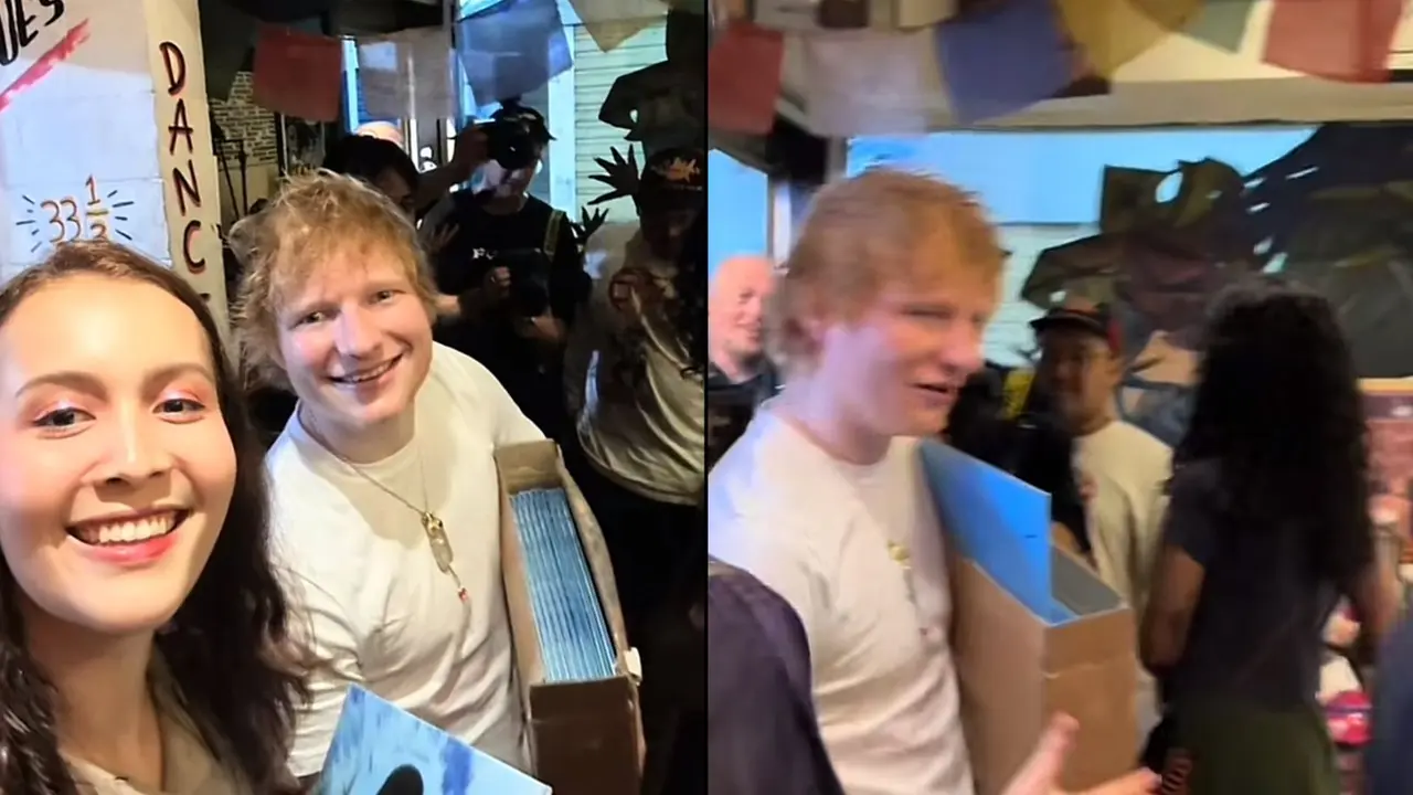 Ed Sheeran mampir ke Pasar Santa, saat menyambangi Jakarta untuk konsernya