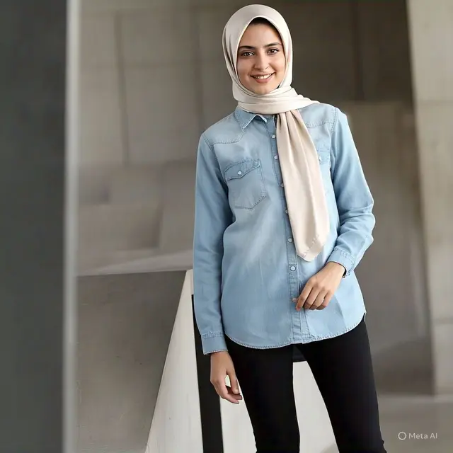 Outfit Simple Hijab Celana