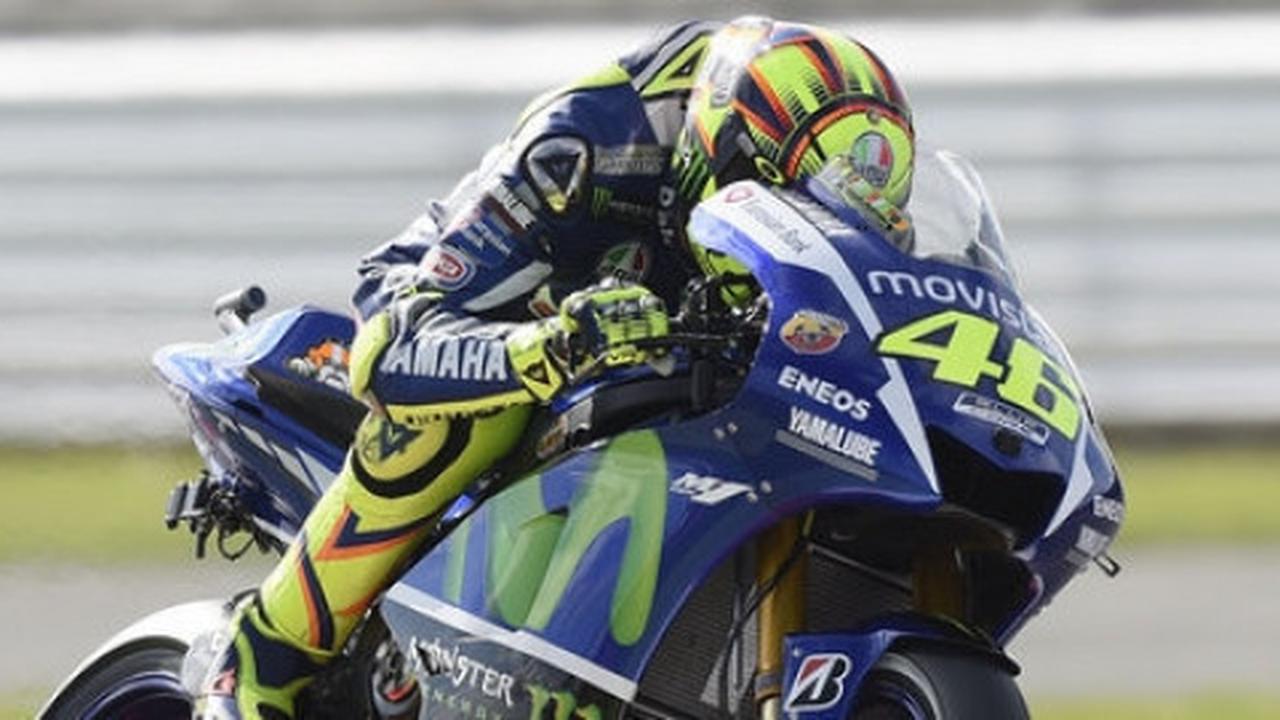 Hujan, Valentino Rossi rebut kemenangan di MotoGP Inggris