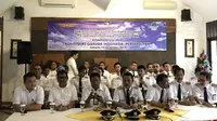 Karyawan Garuda Indonesia memberikan pernyataan bersama terkait isu perusahaan (dok: Merdeka.com)