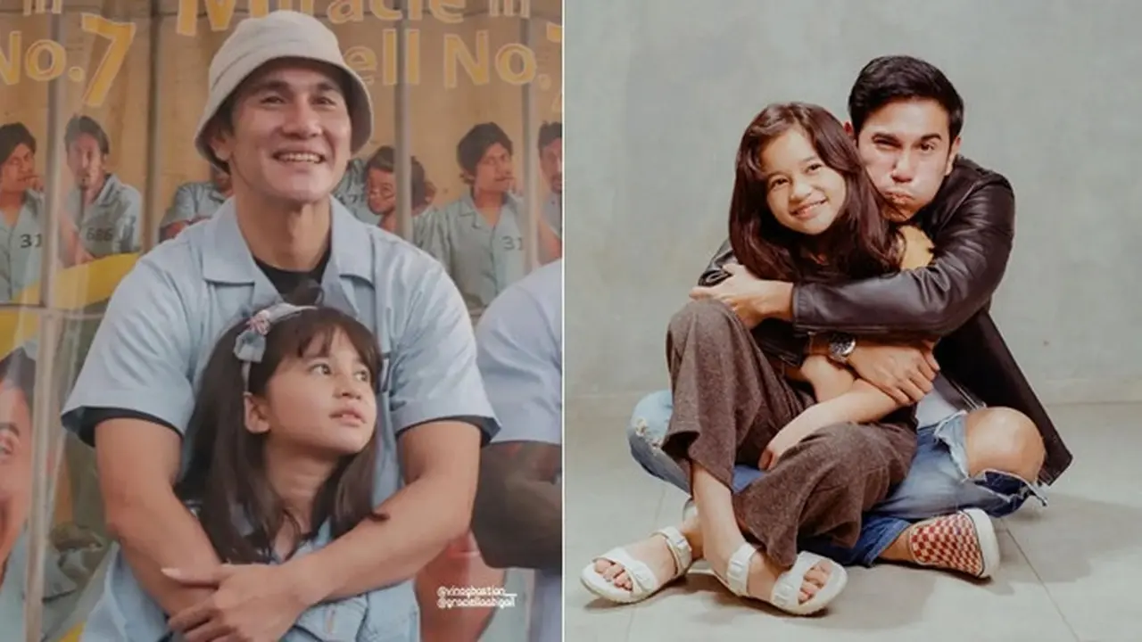 6 Momen Kedekatan Vino G. Bastian dan Graciella Abigail, Ayah Anak di Miracle In Cell No. 7