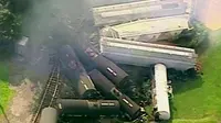 Kereta tergelincir di Hyndman, Pennsylvania, AS. (AP)