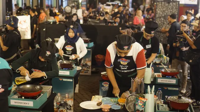 Suasana kompetisi masak Si Paling Master bersama Chef Willgoz di Gading Festival Sedayu City pada 25 November 2023. (Foto: Dok. Tim Wings Food)