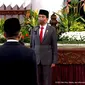 Presiden Jokowi melantik Hadi Tjahjanto dan Zulkifli Hasan sebagai menteri. Juga tiga tokoh lainnya menjadi wakil menteri, Rabu (15/6/2022). (Youtube Sekretariat Presiden)