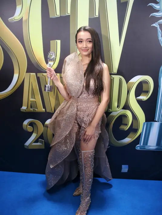 Megan Domani SCTV Awards 2019. (Adrian Putra/Fimela.com)