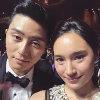Tatjana Saphira foto bersama Parks Seo Joon saat menghadiri Seoul International Drama Awards 2018, 3 September 2018. (Instagram/tatjanasaphira)