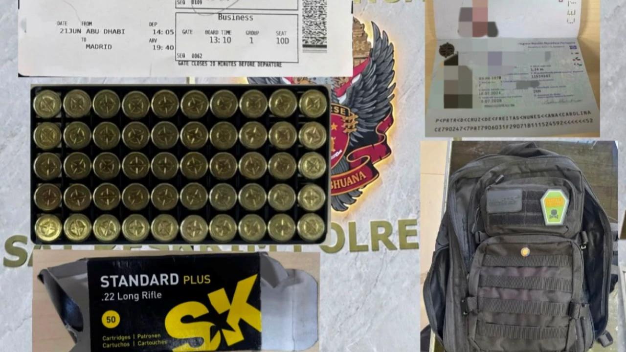 Bawa 50 Butir Amunisi Tanpa Dokumen, WN Portugal Ditangkap di Bandara Bali