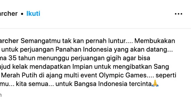 Unggahan Lilies Handayani mengenang almarhumah Kusuma Wardhani. (Foto: Dok. Instagram @lies_archer)