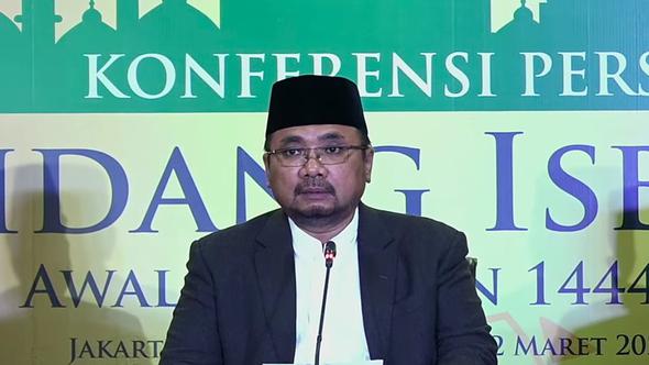 Menteri Agama Yaqut Cholil Qoumas mengumumkan penetapan 1 Ramadhan 1444 Hijriah pada 23 maret 2023.