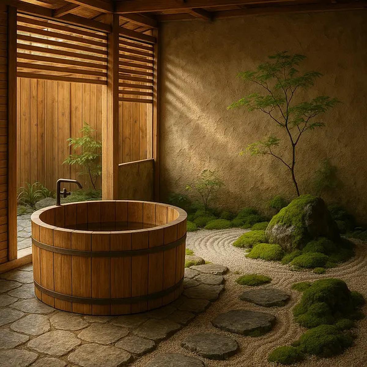 7 Inspirasi Kamar Mandi Semi Outdoor Bergaya Jepang, Estetik dengan Nuansa Alam