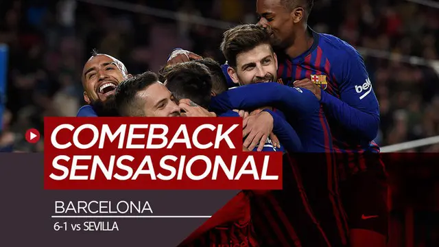 Berita video Barcelona kembali melakukan comeback sensasional dan kali ini korbannya adalah Sevilla pada ajang Copa del Rey 2018-2019, Rabu (30/1/2019).