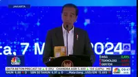 Presiden Joko Widodo (Jokowi) dalam acara BRI Microfinance Outlook 2024, di Jakarta, Kamis (7/3/2024). (Arief/Liputan6.com)