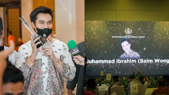 Baim Wong Dianugerahi Artis Peduli Zakat