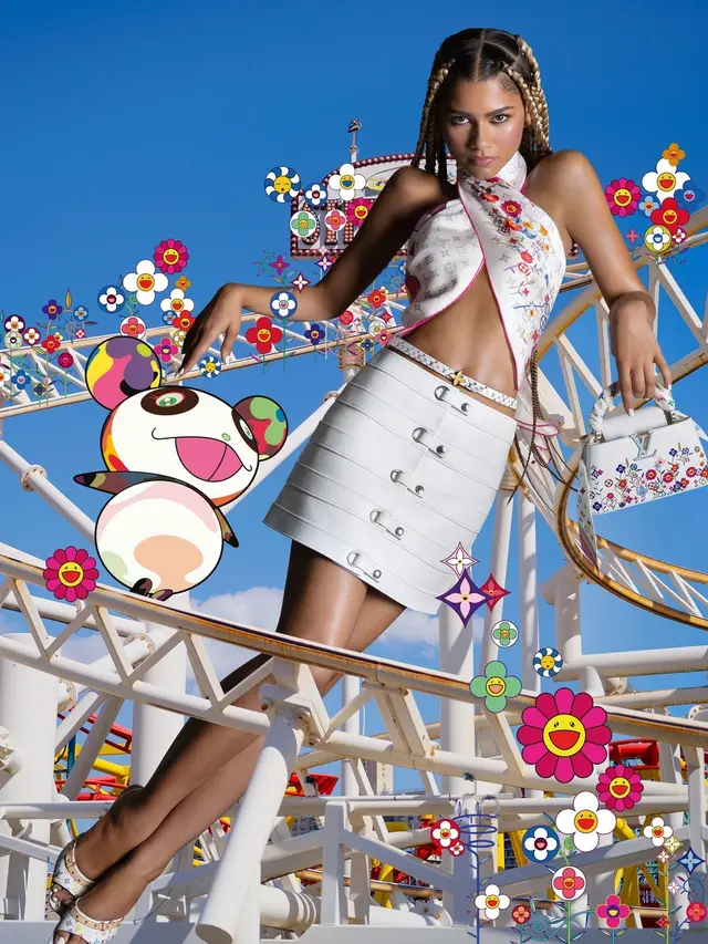 Zendaya Tampil Playful Sebagai Wajah Kampanye Koleksi Re-edisi Louis Vuitton × Murakami
