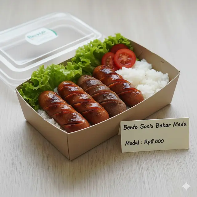 Bento Sosis Bakar Madu (Gemini AI)