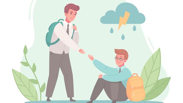 Ilustrasi berbuat kebaikan, peduli, saling menolong, empati