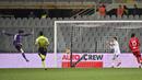 Dalam pertandingan tersebut, Fiorentina sempat tertinggal satu gol lebih dulu sebelum melakukan comeback gemilang dan membalikkan keadaan menjadi 3-1. (AP/Massimo Paolone)