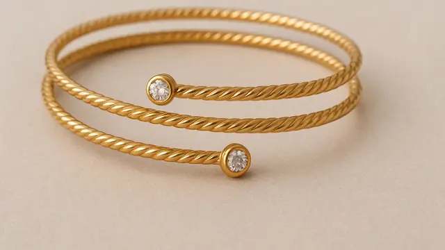 Model Gelang Emas Permata Kecil untuk Ibu-ibu Usia 40 Tahun (Foto: ChatGPT)