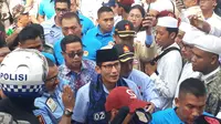 Cawapres nomor urut 02 Sandiaga Uno di Tangerang, Banten. (Liputan6.com/ Pramita Tristiawati)