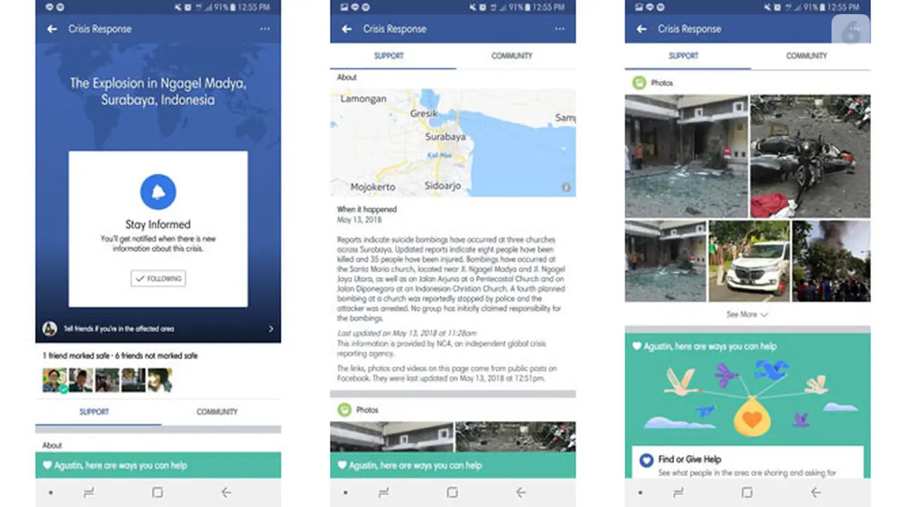 Facebook Safety Check