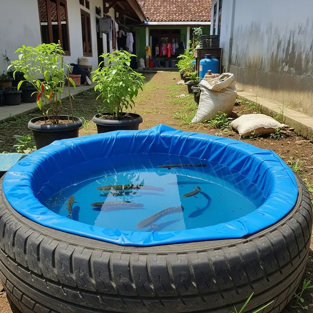 9 Ide Kolam Ikan Gabus Mini dari Wadah Bekas untuk Halaman Sempit, Kreatif dan Hemat Biaya