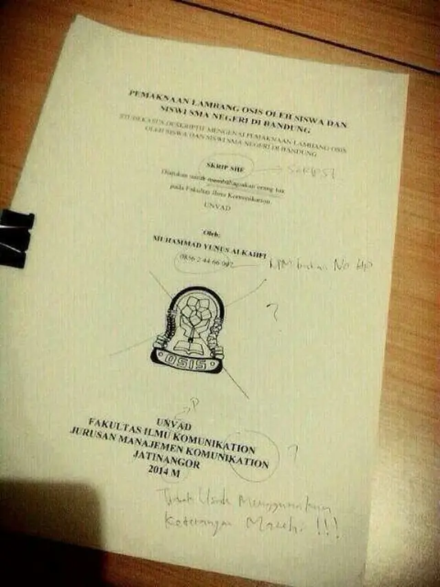 6 Potret Cover Tugas Makalah Nyeleneh, Mikir Keras Sebelum Baca Isinya