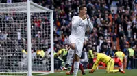 Cristiano Ronaldo rayakan gol ke gawang Real Sociedad (Reuters/Liputan6.com)