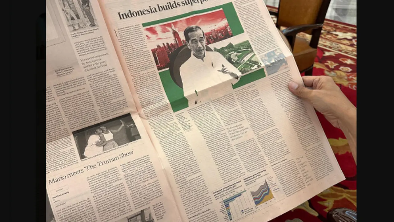 Foto artikel Financial Times yang Presiden Jokowi bagikan.