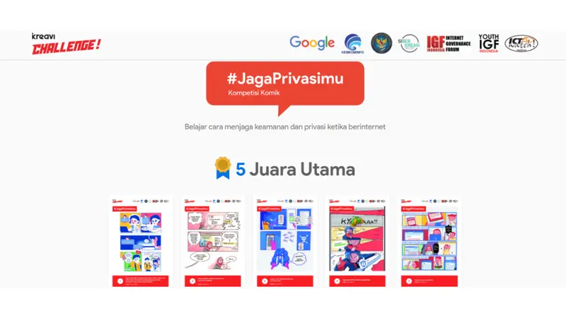 Kompetisi Komik Jaga Privasimu Hasilkan 5 Pemenang Utama