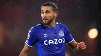 Dominic Calvert-Lewin menjadi salah satu prospek paling cemerlang di Liga Inggris maupun sebagai opsi pengganti Aubameyang. Musim lalu, ia mampu mencetak 16 gol dan mengukuhkan namanya sebagai salah satu striker top bersama Everton.  (AFP/Pool/Alex Livesey)