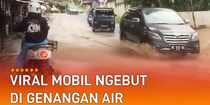 VIDEO: Viral Mobil Ngebut di Genangan Air, Ingatkan Pentingnya Etika Berkendara