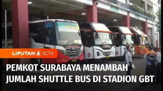Penumpukan penumpang di Stadion Gelora Bung Tomo, Jumat (10/11) lalu, membuat Pemerintah Kota Surabaya melakukan langkah antisipasi. Langkah Pemkot Surabaya itu di antaranya menambah jumlah shuttle bus.