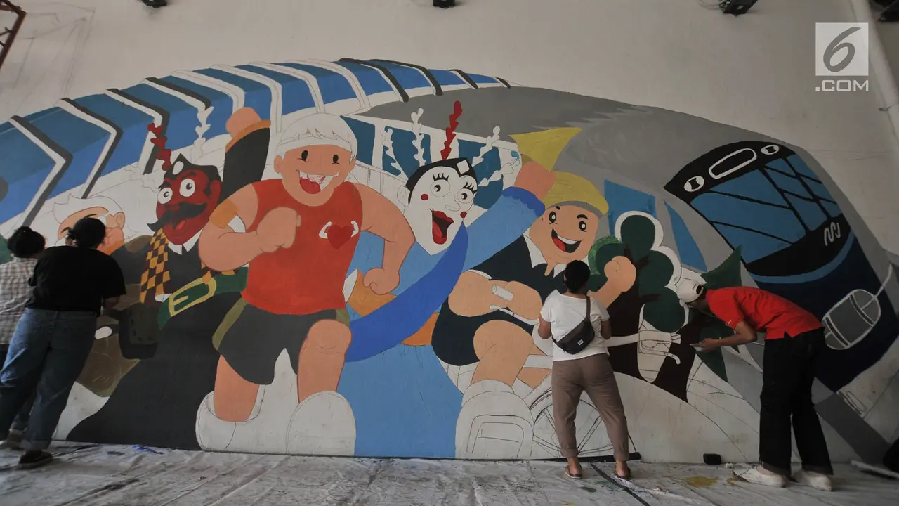 Warna-Warni Mural Sambut HUT DKI Jakarta