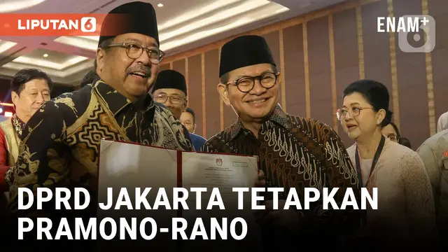 Pramono Anung-Rano Karno Bakal Dilantik 7 Februari