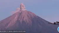 Gunung Semeru Erupsi 4 Kali Beruntun dalam Satu Jam, Rabu Pagi 13 Mei 2026