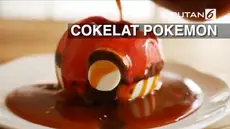 Cookies Pikachu berlapis coklat dengan bentuk bola pokemon yang meleleh ketika disiram coklat  lezat dan unik