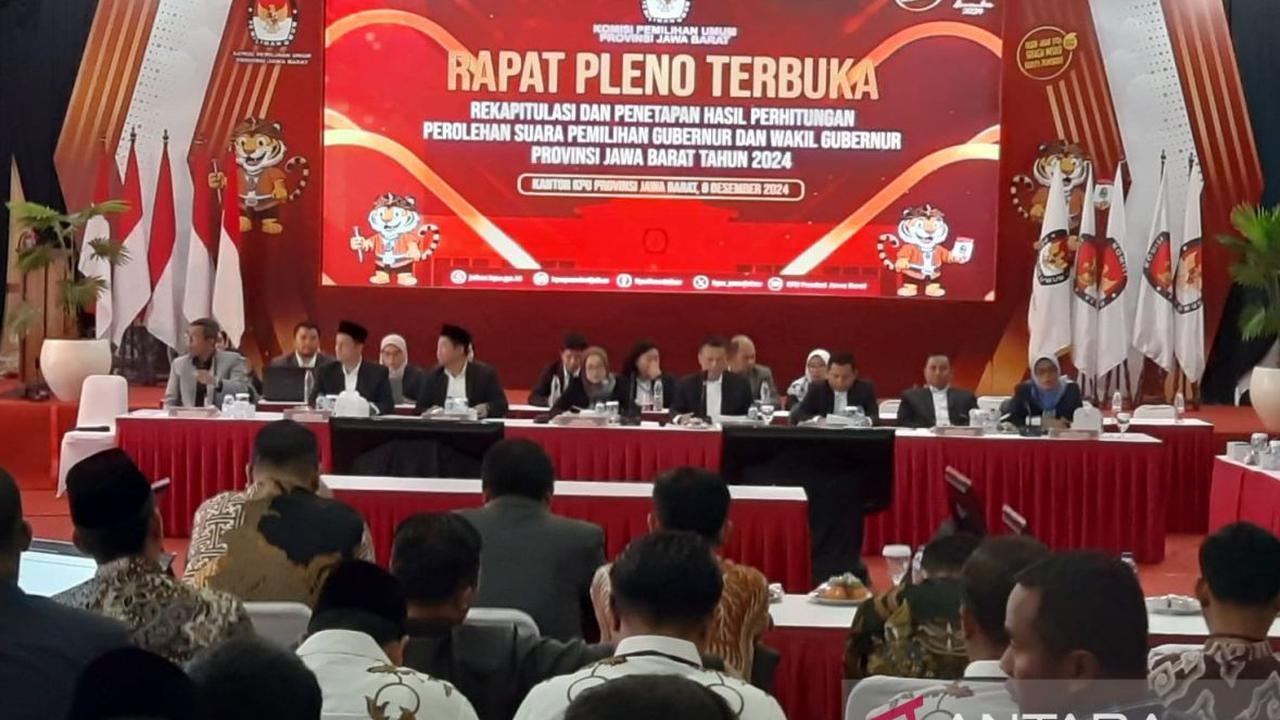 KPU Jawa Barat Tunda Rapat Pleno Rekapitulasi Suara Pilgub 2024